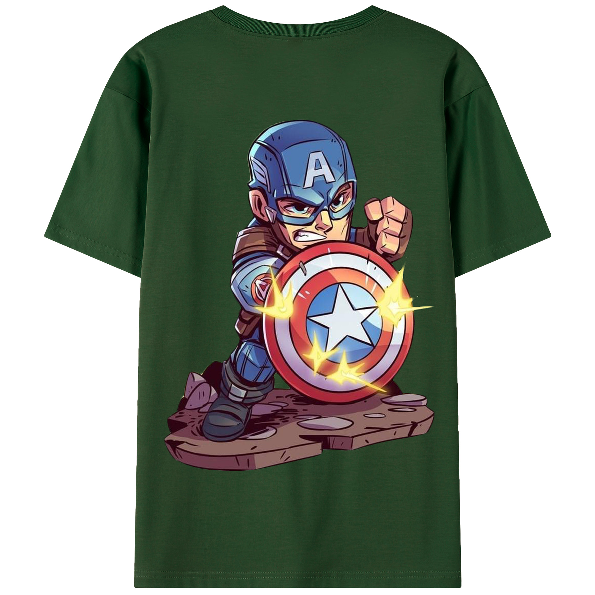 （画像用） アベンジャーズ The Avengers 綿100％半袖Tシャツ（背面プリント）